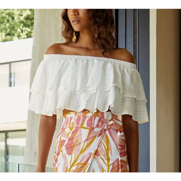 New ~ DIARRABLU ~ Wairu Off the Shoulder Crop Top Size XS - Picture 1 of 7